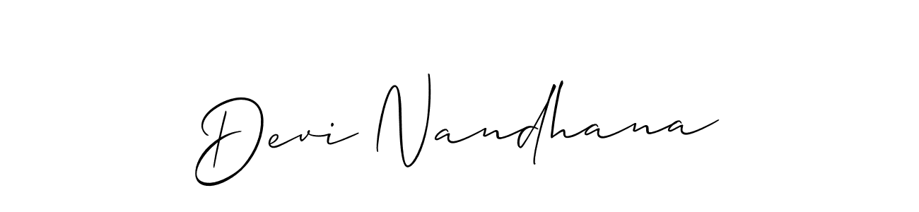 Design your own signature with our free online signature maker. With this signature software, you can create a handwritten (Allison_Script) signature for name Devi Nandhana. Devi Nandhana signature style 2 images and pictures png
