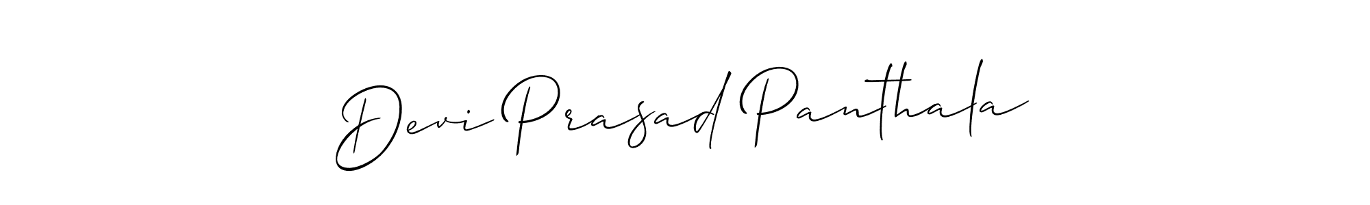 It looks lik you need a new signature style for name Devi Prasad Panthala. Design unique handwritten (Allison_Script) signature with our free signature maker in just a few clicks. Devi Prasad Panthala signature style 2 images and pictures png