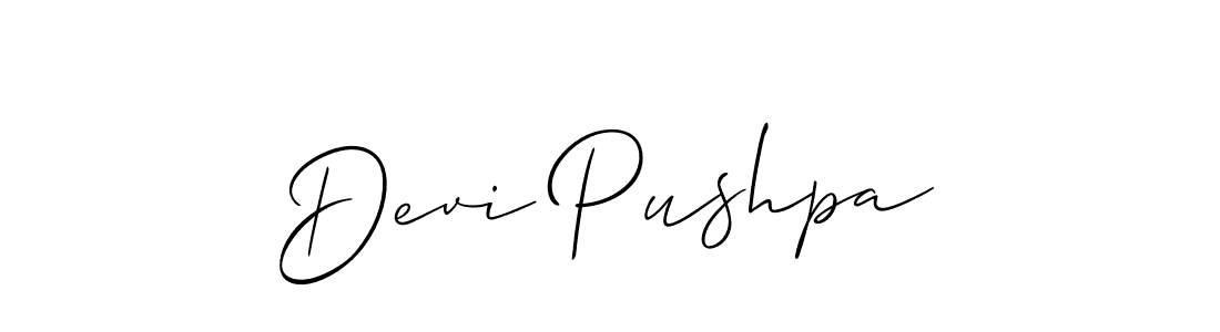 Design your own signature with our free online signature maker. With this signature software, you can create a handwritten (Allison_Script) signature for name Devi Pushpa. Devi Pushpa signature style 2 images and pictures png