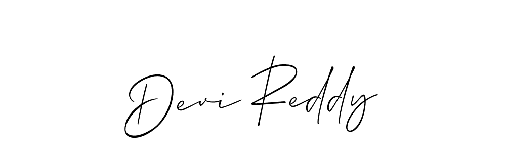 Make a beautiful signature design for name Devi Reddy. With this signature (Allison_Script) style, you can create a handwritten signature for free. Devi Reddy signature style 2 images and pictures png