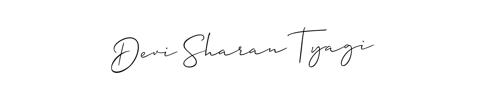 Design your own signature with our free online signature maker. With this signature software, you can create a handwritten (Allison_Script) signature for name Devi Sharan Tyagi. Devi Sharan Tyagi signature style 2 images and pictures png