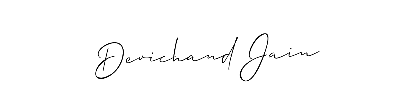 if you are searching for the best signature style for your name Devichand Jain. so please give up your signature search. here we have designed multiple signature styles  using Allison_Script. Devichand Jain signature style 2 images and pictures png