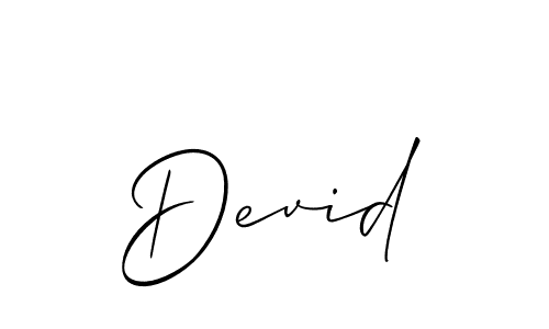 if you are searching for the best signature style for your name Devid. so please give up your signature search. here we have designed multiple signature styles  using Allison_Script. Devid signature style 2 images and pictures png