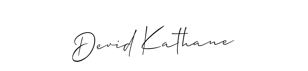 Allison_Script is a professional signature style that is perfect for those who want to add a touch of class to their signature. It is also a great choice for those who want to make their signature more unique. Get Devid Kathane name to fancy signature for free. Devid Kathane signature style 2 images and pictures png