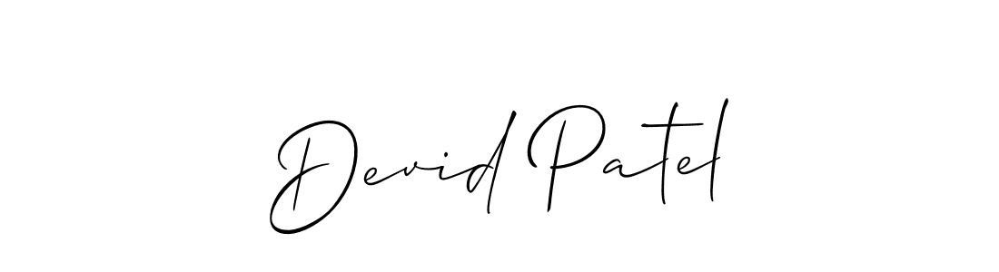 Best and Professional Signature Style for Devid Patel. Allison_Script Best Signature Style Collection. Devid Patel signature style 2 images and pictures png