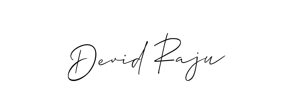 How to make Devid Raju name signature. Use Allison_Script style for creating short signs online. This is the latest handwritten sign. Devid Raju signature style 2 images and pictures png