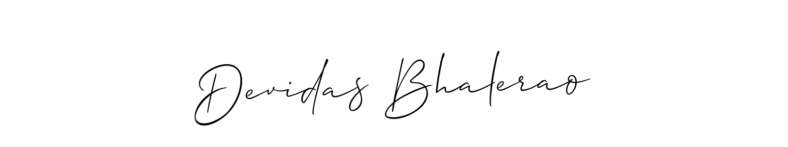 Create a beautiful signature design for name Devidas Bhalerao. With this signature (Allison_Script) fonts, you can make a handwritten signature for free. Devidas Bhalerao signature style 2 images and pictures png