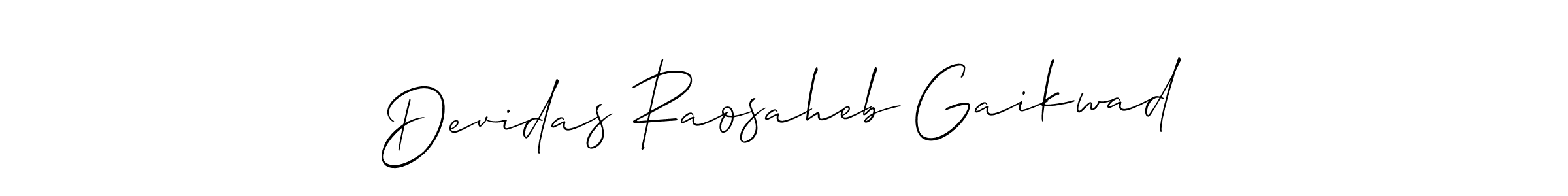 Create a beautiful signature design for name Devidas Raosaheb Gaikwad. With this signature (Allison_Script) fonts, you can make a handwritten signature for free. Devidas Raosaheb Gaikwad signature style 2 images and pictures png