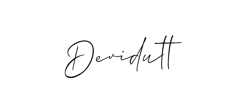 You should practise on your own different ways (Allison_Script) to write your name (Devidutt) in signature. don't let someone else do it for you. Devidutt signature style 2 images and pictures png