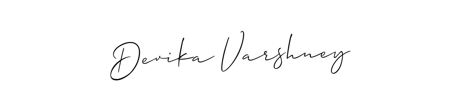 How to make Devika Varshney signature? Allison_Script is a professional autograph style. Create handwritten signature for Devika Varshney name. Devika Varshney signature style 2 images and pictures png
