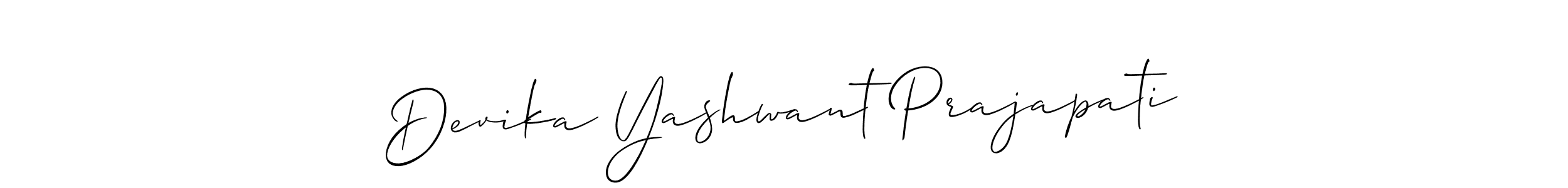 Similarly Allison_Script is the best handwritten signature design. Signature creator online .You can use it as an online autograph creator for name Devika Yashwant Prajapati. Devika Yashwant Prajapati signature style 2 images and pictures png