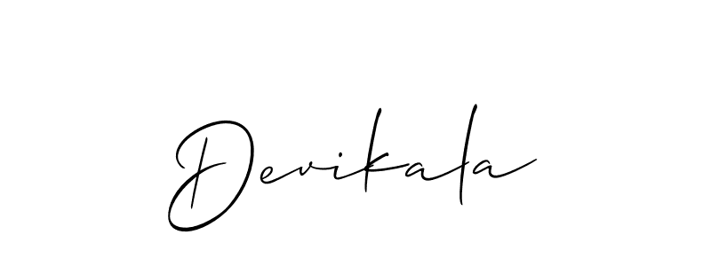 How to make Devikala name signature. Use Allison_Script style for creating short signs online. This is the latest handwritten sign. Devikala signature style 2 images and pictures png