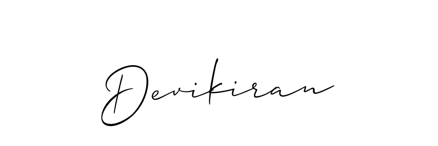 if you are searching for the best signature style for your name Devikiran. so please give up your signature search. here we have designed multiple signature styles  using Allison_Script. Devikiran signature style 2 images and pictures png