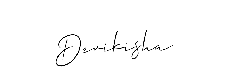 It looks lik you need a new signature style for name Devikisha. Design unique handwritten (Allison_Script) signature with our free signature maker in just a few clicks. Devikisha signature style 2 images and pictures png