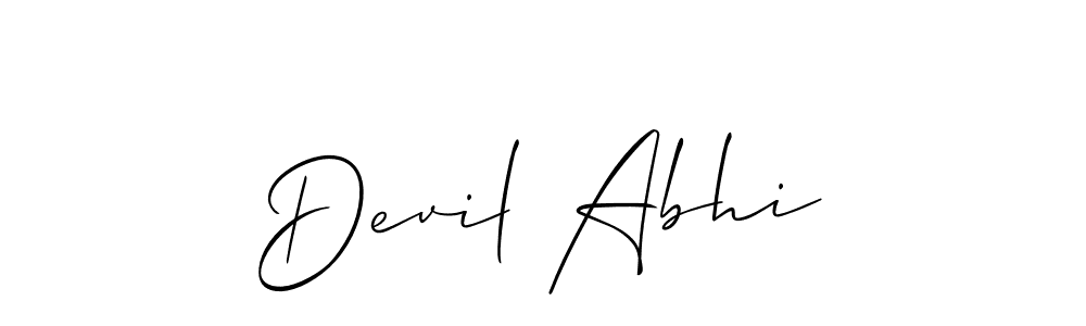 Allison_Script is a professional signature style that is perfect for those who want to add a touch of class to their signature. It is also a great choice for those who want to make their signature more unique. Get Devil Abhi name to fancy signature for free. Devil Abhi signature style 2 images and pictures png