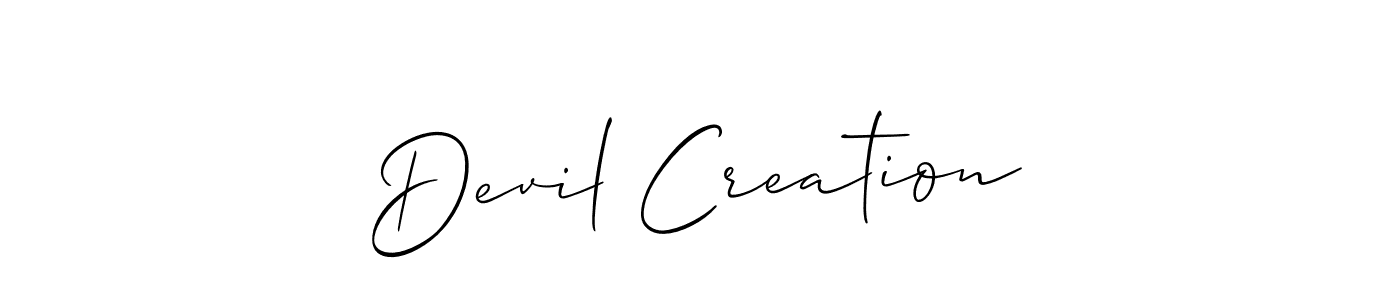 How to Draw Devil Creation signature style? Allison_Script is a latest design signature styles for name Devil Creation. Devil Creation signature style 2 images and pictures png