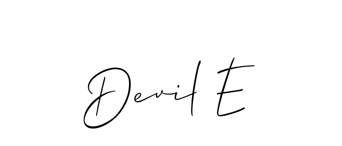 Make a short Devil E signature style. Manage your documents anywhere anytime using Allison_Script. Create and add eSignatures, submit forms, share and send files easily. Devil E signature style 2 images and pictures png