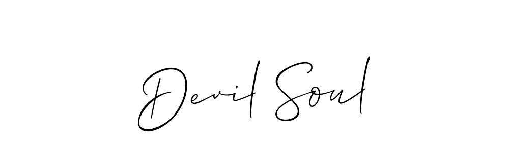 You should practise on your own different ways (Allison_Script) to write your name (Devil Soul) in signature. don't let someone else do it for you. Devil Soul signature style 2 images and pictures png