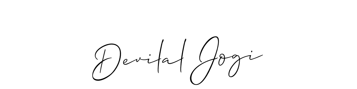 Devilal Jogi stylish signature style. Best Handwritten Sign (Allison_Script) for my name. Handwritten Signature Collection Ideas for my name Devilal Jogi. Devilal Jogi signature style 2 images and pictures png