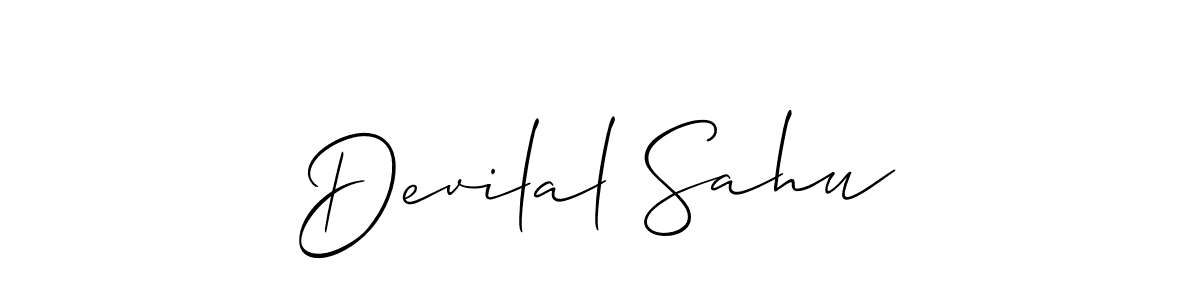 Also we have Devilal Sahu name is the best signature style. Create professional handwritten signature collection using Allison_Script autograph style. Devilal Sahu signature style 2 images and pictures png