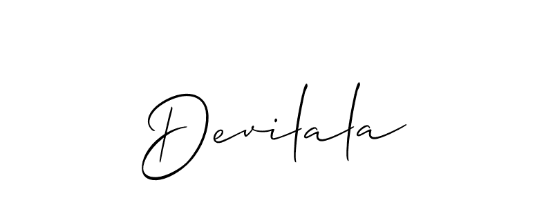 Create a beautiful signature design for name Devilala. With this signature (Allison_Script) fonts, you can make a handwritten signature for free. Devilala signature style 2 images and pictures png