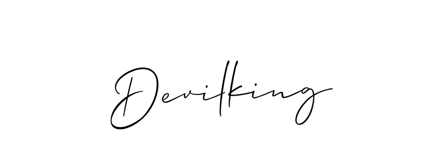 It looks lik you need a new signature style for name Devilking. Design unique handwritten (Allison_Script) signature with our free signature maker in just a few clicks. Devilking signature style 2 images and pictures png
