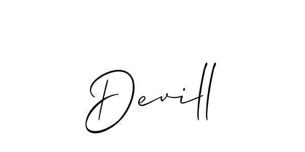 You should practise on your own different ways (Allison_Script) to write your name (Devill) in signature. don't let someone else do it for you. Devill signature style 2 images and pictures png