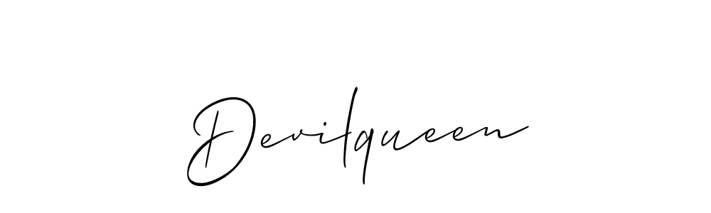 Make a beautiful signature design for name Devilqueen. With this signature (Allison_Script) style, you can create a handwritten signature for free. Devilqueen signature style 2 images and pictures png