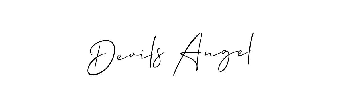Also we have Devils Angel name is the best signature style. Create professional handwritten signature collection using Allison_Script autograph style. Devils Angel signature style 2 images and pictures png