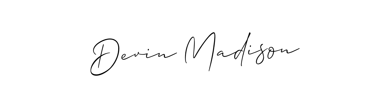 Make a beautiful signature design for name Devin Madison. With this signature (Allison_Script) style, you can create a handwritten signature for free. Devin Madison signature style 2 images and pictures png