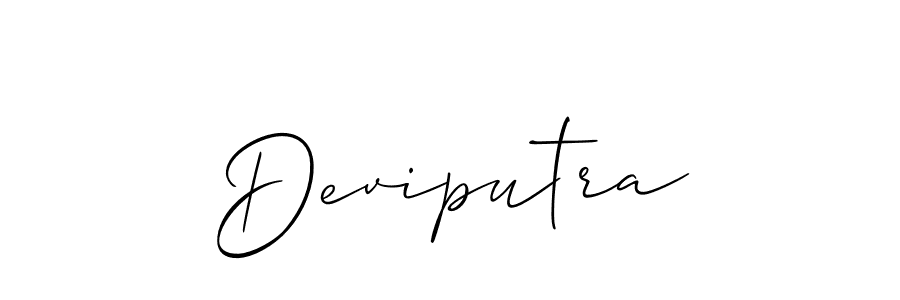 How to make Deviputra name signature. Use Allison_Script style for creating short signs online. This is the latest handwritten sign. Deviputra signature style 2 images and pictures png
