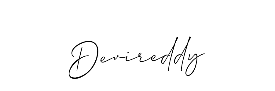 How to make Devireddy signature? Allison_Script is a professional autograph style. Create handwritten signature for Devireddy name. Devireddy signature style 2 images and pictures png