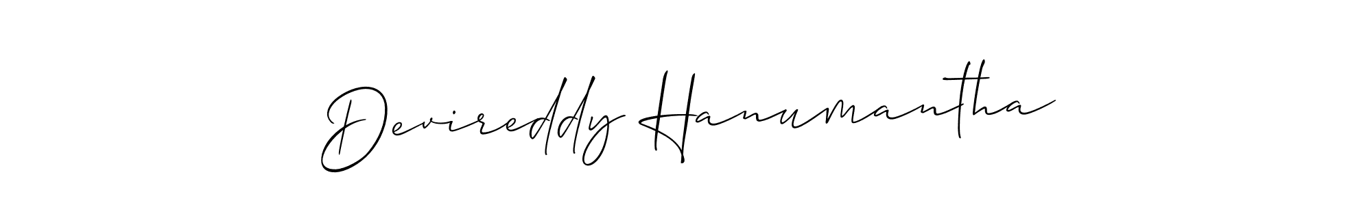It looks lik you need a new signature style for name Devireddy Hanumantha. Design unique handwritten (Allison_Script) signature with our free signature maker in just a few clicks. Devireddy Hanumantha signature style 2 images and pictures png