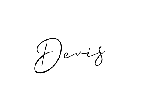 You should practise on your own different ways (Allison_Script) to write your name (Devis) in signature. don't let someone else do it for you. Devis signature style 2 images and pictures png