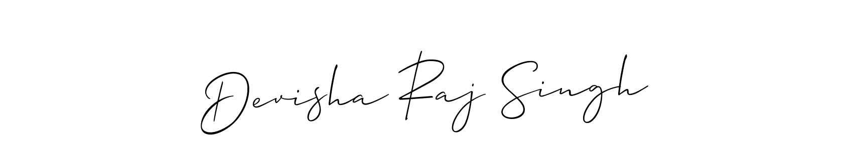 How to make Devisha Raj Singh name signature. Use Allison_Script style for creating short signs online. This is the latest handwritten sign. Devisha Raj Singh signature style 2 images and pictures png