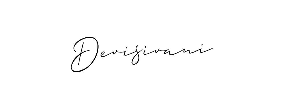 Create a beautiful signature design for name Devisivani. With this signature (Allison_Script) fonts, you can make a handwritten signature for free. Devisivani signature style 2 images and pictures png