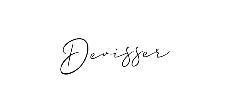 How to make Devisser signature? Allison_Script is a professional autograph style. Create handwritten signature for Devisser name. Devisser signature style 2 images and pictures png