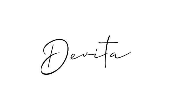 Devita stylish signature style. Best Handwritten Sign (Allison_Script) for my name. Handwritten Signature Collection Ideas for my name Devita. Devita signature style 2 images and pictures png