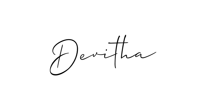 How to make Devitha name signature. Use Allison_Script style for creating short signs online. This is the latest handwritten sign. Devitha signature style 2 images and pictures png