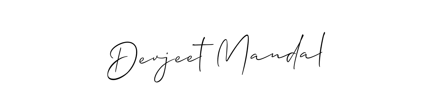 Devjeet Mandal stylish signature style. Best Handwritten Sign (Allison_Script) for my name. Handwritten Signature Collection Ideas for my name Devjeet Mandal. Devjeet Mandal signature style 2 images and pictures png