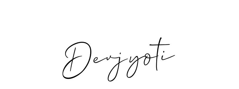 You should practise on your own different ways (Allison_Script) to write your name (Devjyoti) in signature. don't let someone else do it for you. Devjyoti signature style 2 images and pictures png