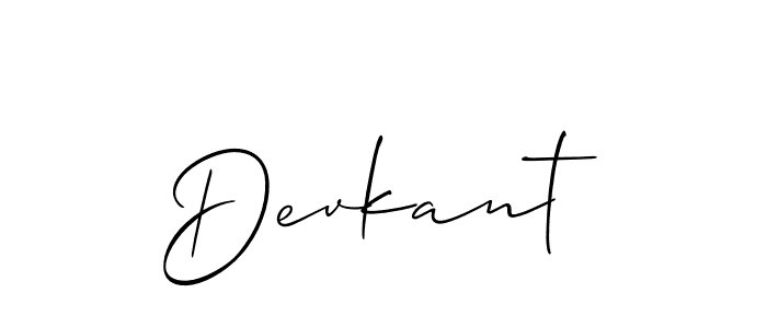 Use a signature maker to create a handwritten signature online. With this signature software, you can design (Allison_Script) your own signature for name Devkant. Devkant signature style 2 images and pictures png