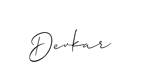 if you are searching for the best signature style for your name Devkar. so please give up your signature search. here we have designed multiple signature styles  using Allison_Script. Devkar signature style 2 images and pictures png