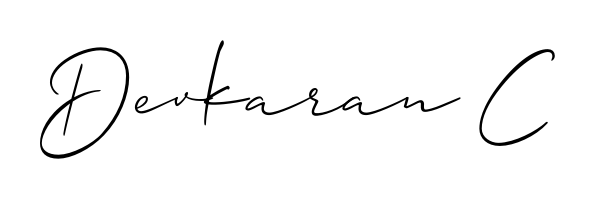 You should practise on your own different ways (Allison_Script) to write your name (Devkaran C) in signature. Don't let someone else do it for you. Devkaran C signature style 2 images and pictures png