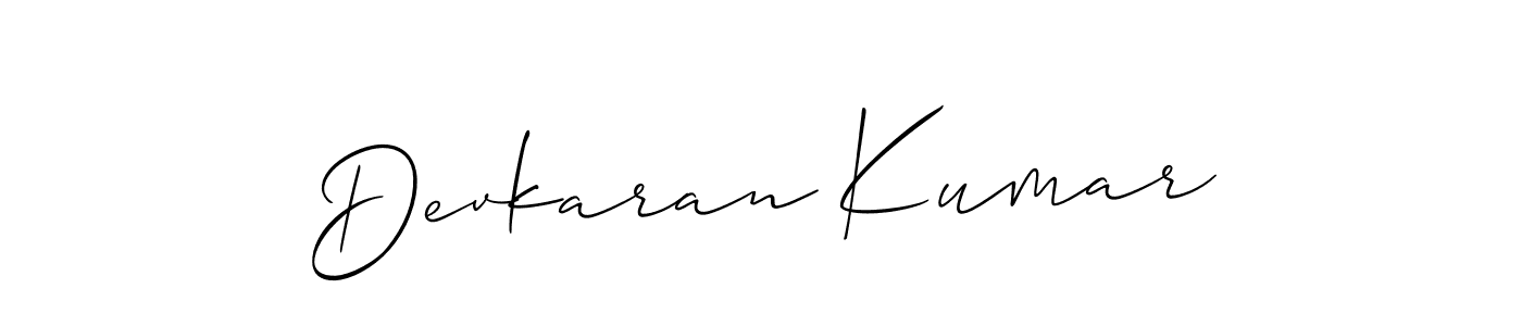 Similarly Allison_Script is the best handwritten signature design. Signature creator online .You can use it as an online autograph creator for name Devkaran Kumar. Devkaran Kumar signature style 2 images and pictures png