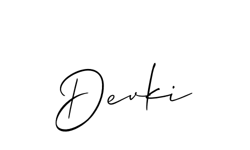 How to make Devki name signature. Use Allison_Script style for creating short signs online. This is the latest handwritten sign. Devki signature style 2 images and pictures png