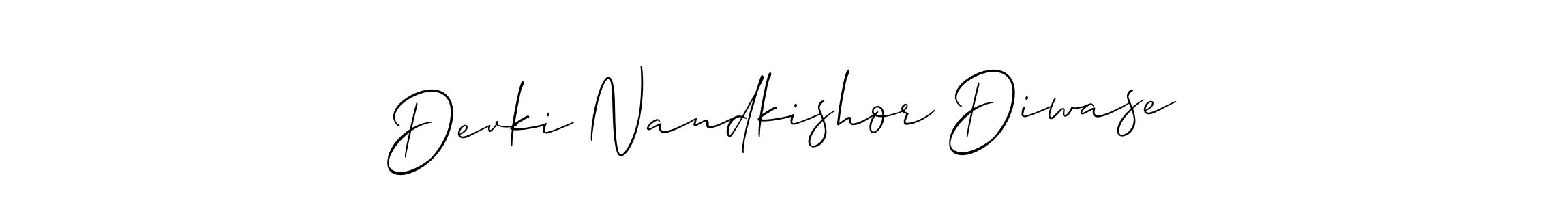 It looks lik you need a new signature style for name Devki Nandkishor Diwase. Design unique handwritten (Allison_Script) signature with our free signature maker in just a few clicks. Devki Nandkishor Diwase signature style 2 images and pictures png