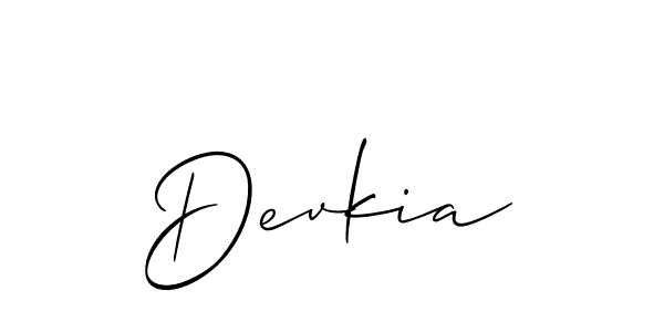 Make a short Devkia signature style. Manage your documents anywhere anytime using Allison_Script. Create and add eSignatures, submit forms, share and send files easily. Devkia signature style 2 images and pictures png