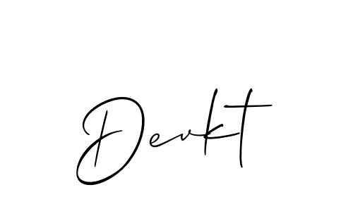 Devkt stylish signature style. Best Handwritten Sign (Allison_Script) for my name. Handwritten Signature Collection Ideas for my name Devkt. Devkt signature style 2 images and pictures png