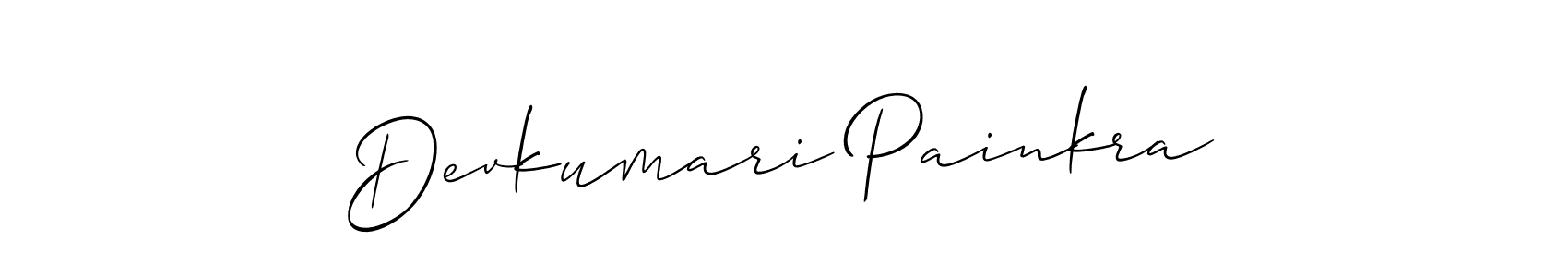 Design your own signature with our free online signature maker. With this signature software, you can create a handwritten (Allison_Script) signature for name Devkumari Painkra. Devkumari Painkra signature style 2 images and pictures png